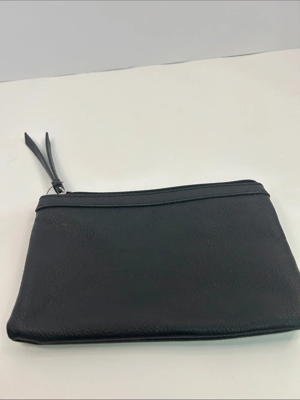 Classic Black Leather Clutch